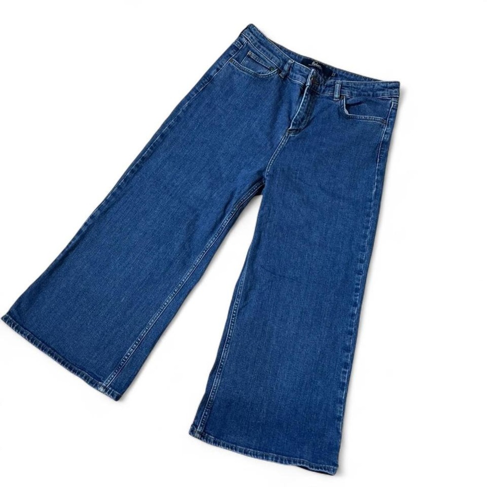 Boden The York Cropped Jean Wide Leg Blue‎ Denim Women's Size UK14 US10